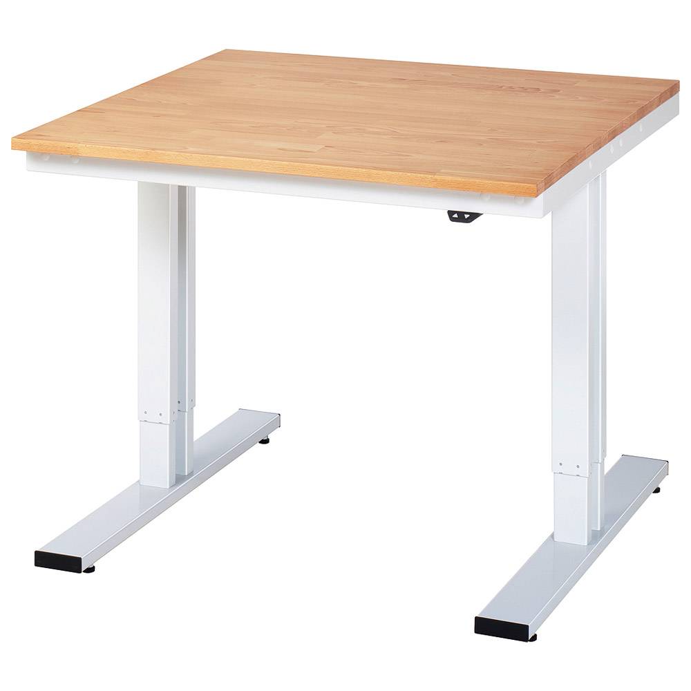 Werkbank "adlatus 300" - Buche - Breite 1000 x Tiefe 1000 mm - Höhe 720-1120 mm