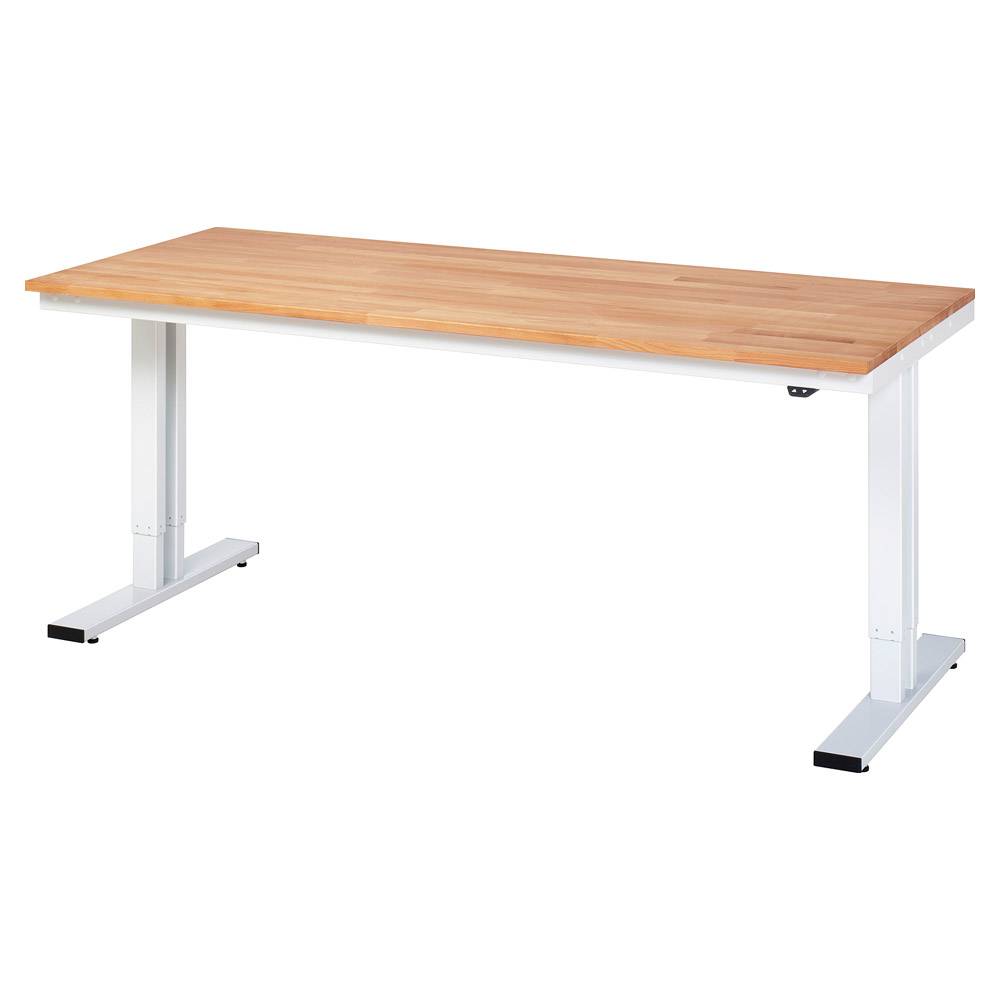 Werkbank "adlatus 300" - Buche - Breite 2000 x Tiefe 800 mm - Höhe 720-1120 mm