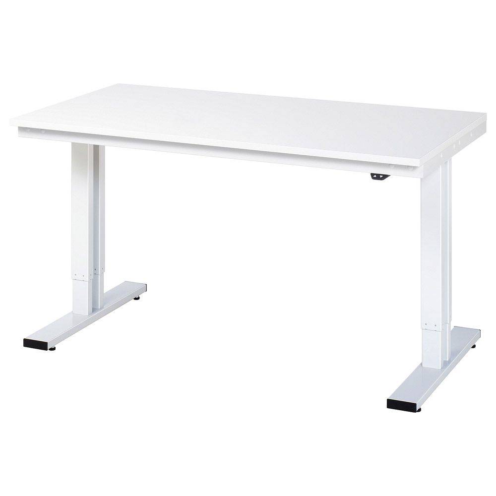 Werkbank "adlatus 300" - lichtgrau - Breite 1500 x Tiefe 800 mm - Höhe 720-1120 mm