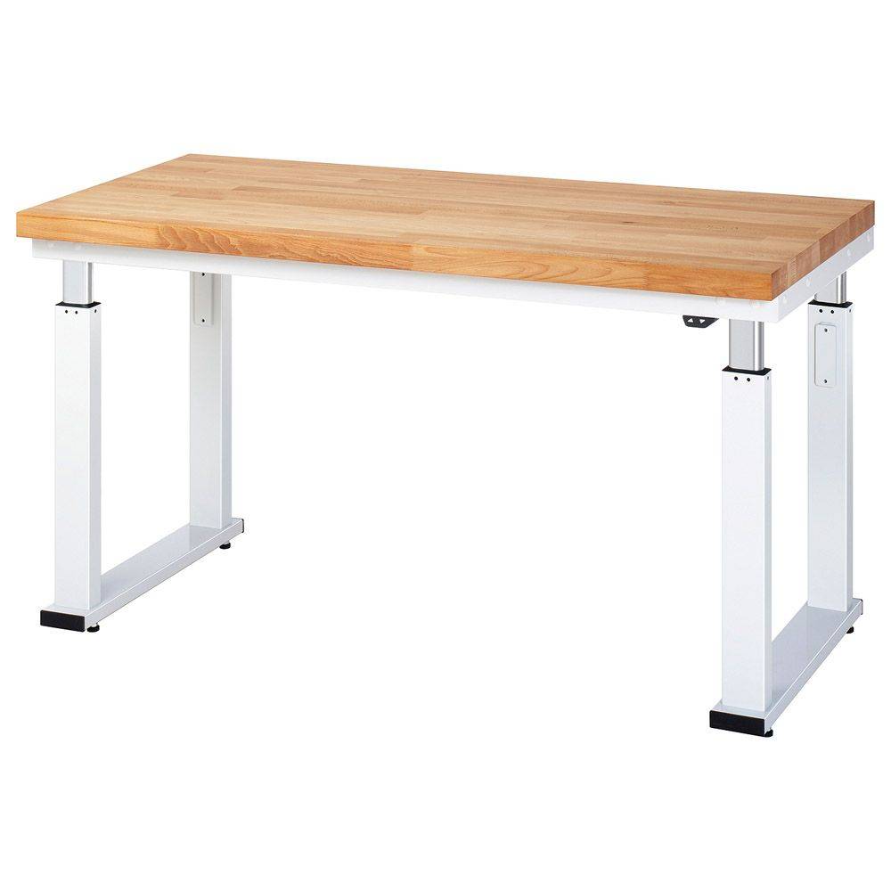 Werkbank "adlatus 600" - Buche - Breite 1500 x Tiefe 700 mm - Höhe 740-1140 mm