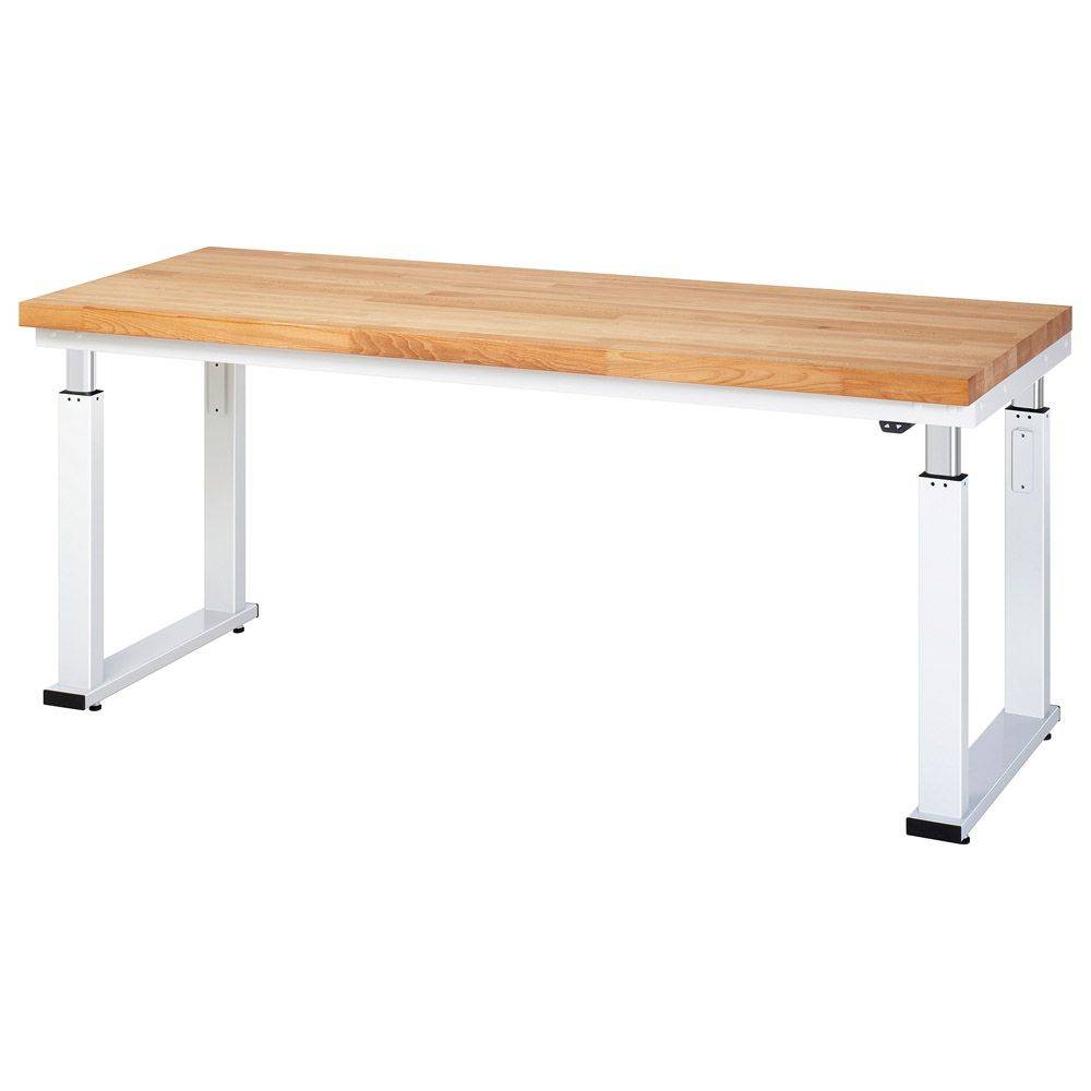 Werkbank "adlatus 600" - Buche - Breite 2000 x Tiefe 700 mm - Höhe 740-1140 mm