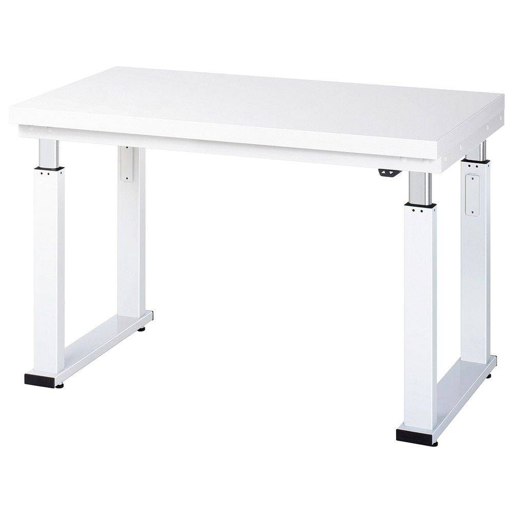 Werkbank "adlatus 600" - lichtgrau - Breite 1250 x Tiefe 700 mm - Höhe 740-1140 mm