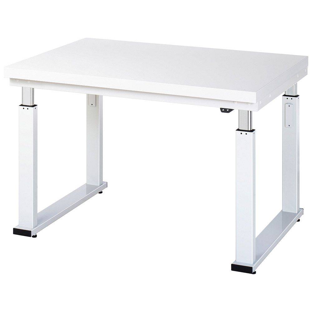 Werkbank "adlatus 600" - lichtgrau - Breite 1250 x Tiefe 900 mm - Höhe 740-1140 mm