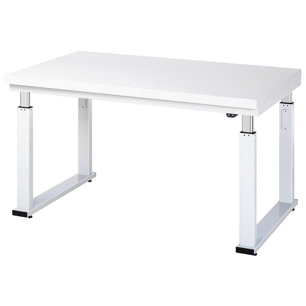 Werkbank "adlatus 600" - lichtgrau - Breite 1500 x Tiefe 900 mm - Höhe 740-1140 mm