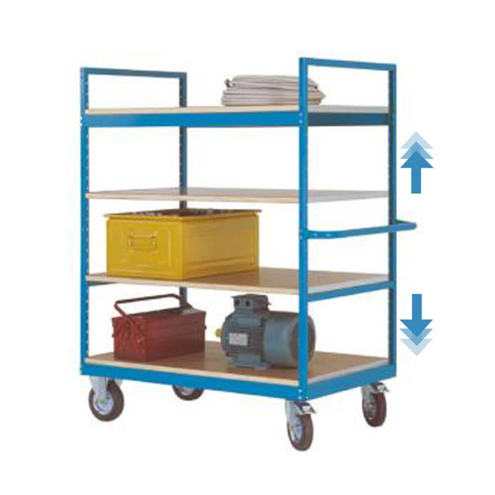 Regalwagen "Varimobil" - 4 Etagen - Tragkraft 500kg - Höhe 1730mm