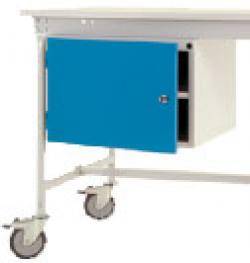 Unterbaugehäuse - mobil - grau/blau - ein Fach - B500xT580xH360 mm - "BASIS"
