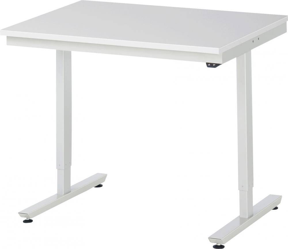 Elektrisch Höhenverstellbarer Arbeitstisch der Serie adlatus 150 - Melamin Platte - 1000 x 800 x 720 bis 1120 mm - elektrisch höhenverstellbar - Fl