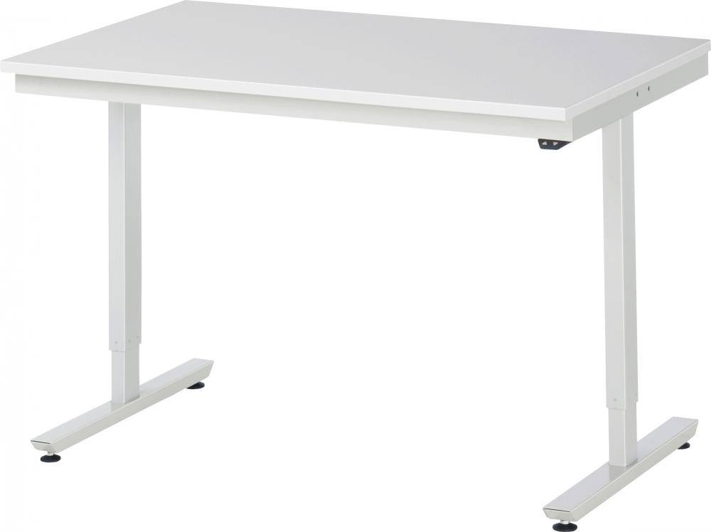 Elektrisch Höhenverstellbarer Arbeitstisch der Serie adlatus 150 - Melamin Platte - 1250 x 800 x 720 bis 1120 mm - elektrisch höhenverstellbar - Fl