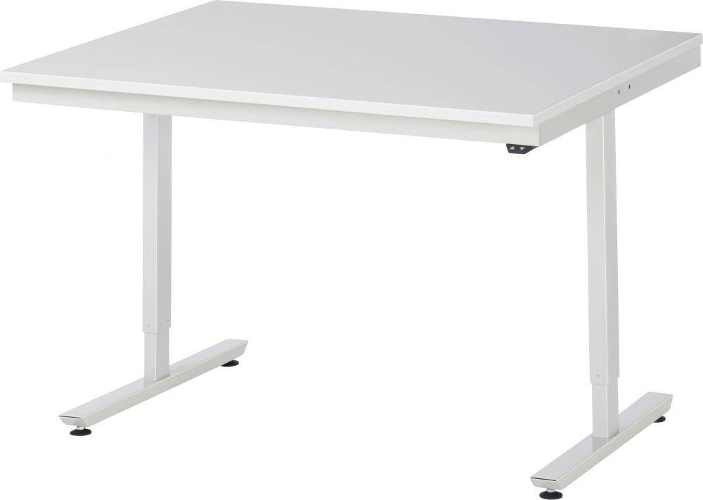 Elektrisch Höhenverstellbarer Arbeitstisch der Serie adlatus 150 - Melamin Platte - 1250 x 1000 x 720 bis 1120 mm - elektrisch höhenverstellbar - Fl