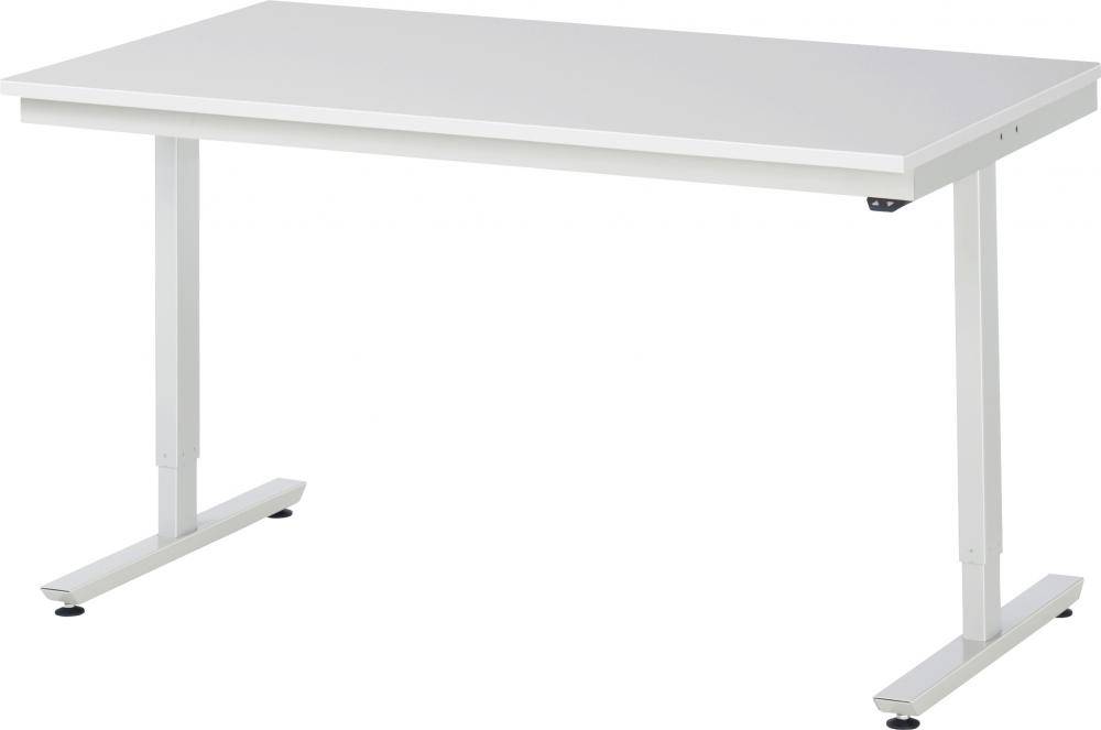 Elektrisch Höhenverstellbarer Arbeitstisch der Serie adlatus 150 - Melamin Platte - 1500 x 800 x 720 bis 1120 mm - elektrisch höhenverstellbar - Fl