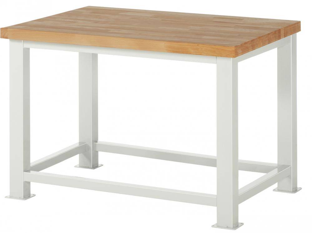 Schwerlastwerkbank - Arbeitsplatte Buche massiv - 1250 mm x 900 mm x 850 mm - Flächenlast max. 2500 kg