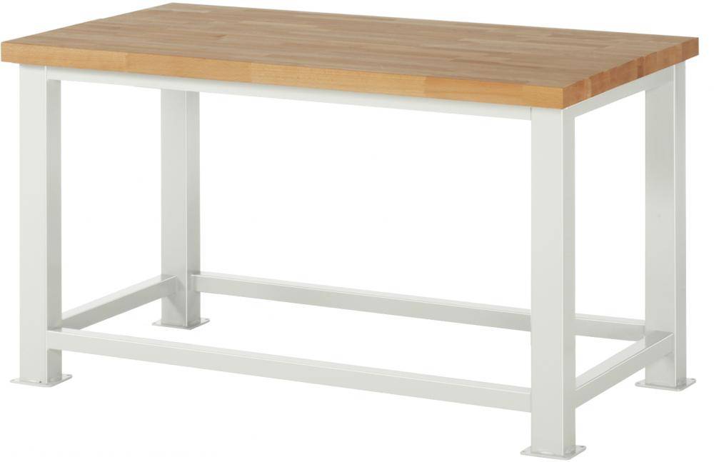 Schwerlastwerkbank - Arbeitsplatte Buche massiv - 1500 mm x 900 mm x 850 mm - Flächenlast max. 2500 kg