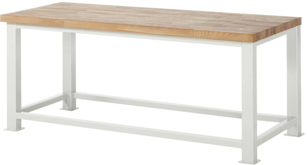 Schwerlastwerkbank - Arbeitsplatte Buche massiv - 2000 mm x 900 mm x 850 mm - Flächenlast max. 2500 kg