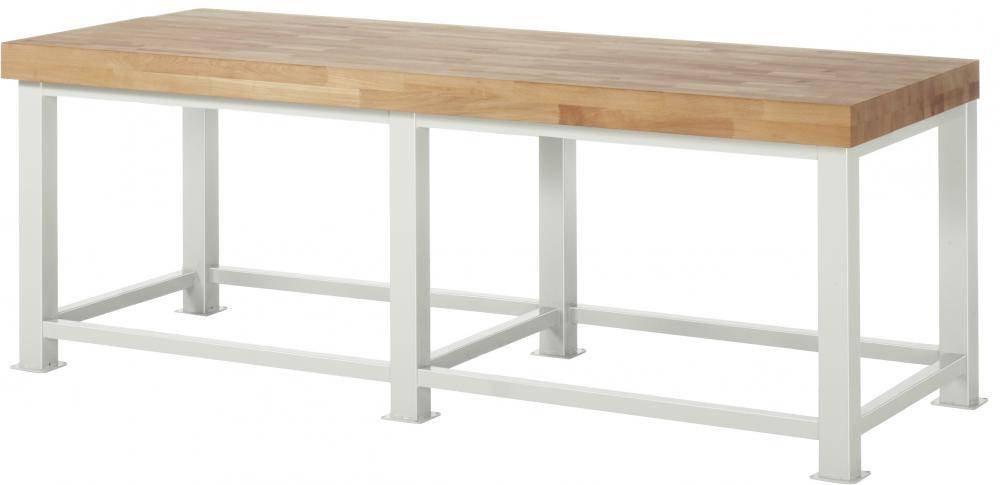 Schwerlastwerkbank - Buche massiv - 2500 x 900 x 900 mm - Flächenlast max. 4.500 kg