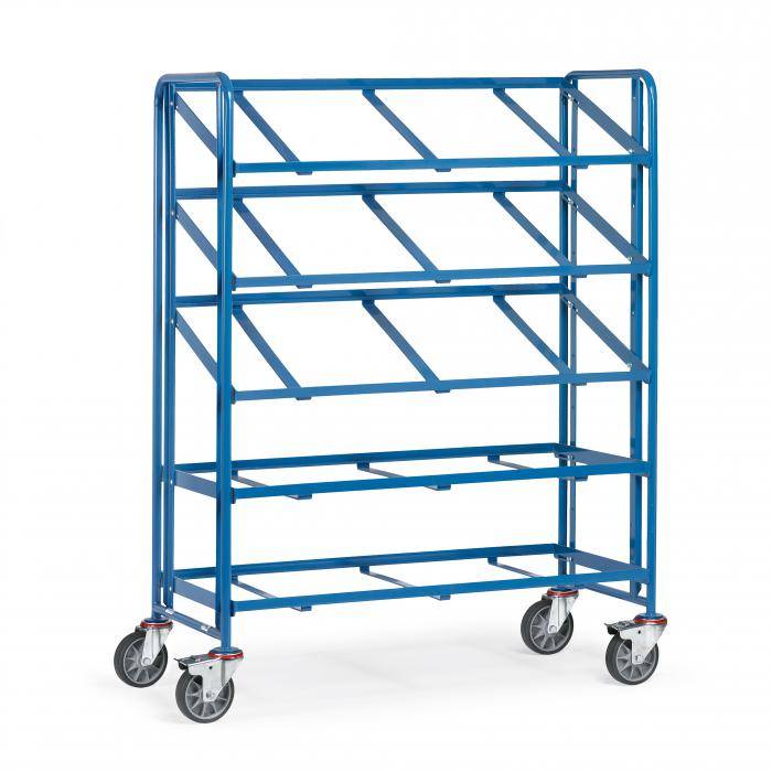 Eurokastenwagen - mit 5 offenen Etagenrahmen - für je 3 Eurokästen