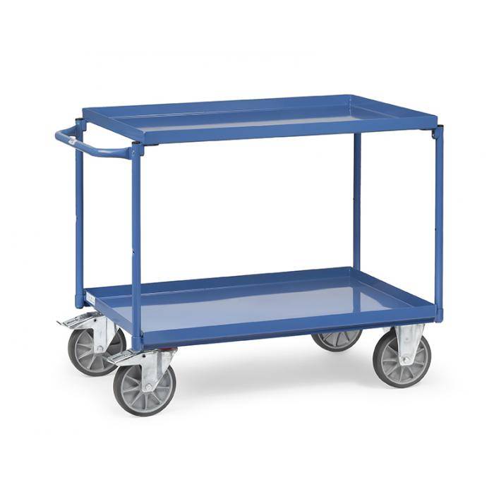 Tischwagen - mit Wannen - Tragkraft 400 kg - Farbe blau