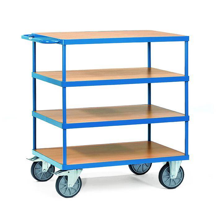 Tischwagen - mit 4 Böden aus Holz - bis 600 kg