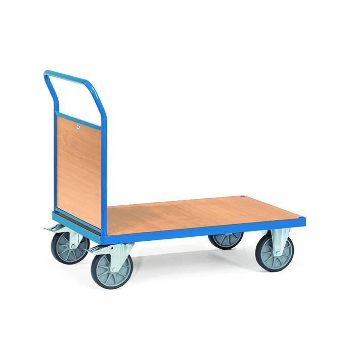 Stirnwandwagen - mit Stirnwand aus Holz - 500 kg - Ladefläche LxB 850 x 500 mm