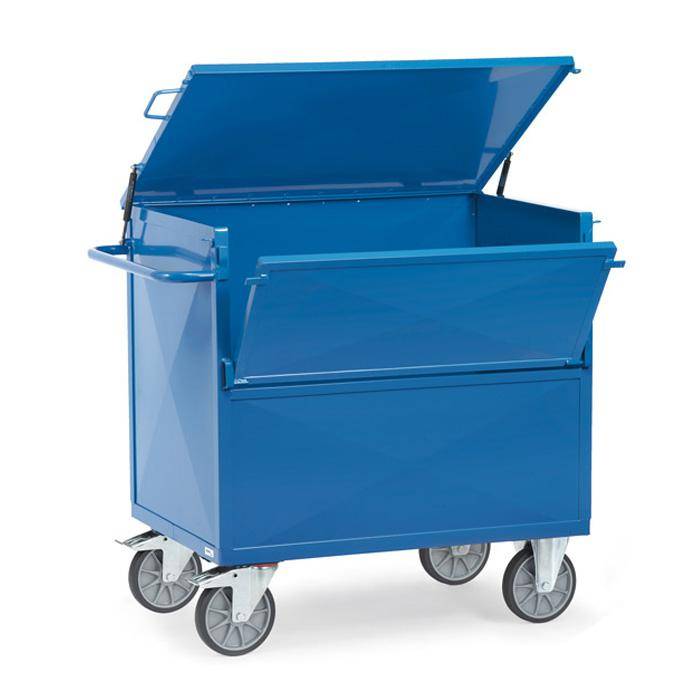 Blechkastenwagen - Wände aus gesicktem Stahlblech - mit Deckel