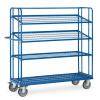 Etagenwagen - mit 3 losen Drahtgitterböden - Höhe 1800 mm - Tragkraft 500 kg - Etagenhöhe 272 mm - Ladefläche LxB 1250 x 610 mm