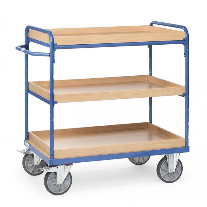 Etagenwagen - mit 3 Kästen aus Holz - bis 600 kg