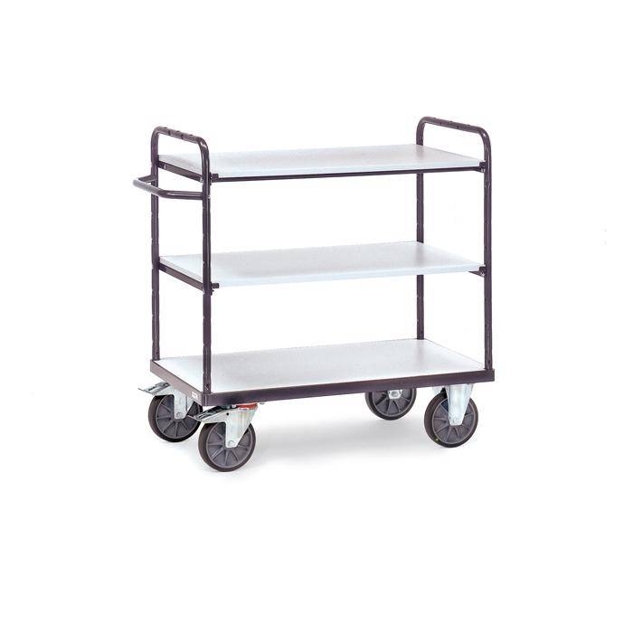 ESD-Etagenwagen - mit 3 Böden - 500 kg - Ladefläche L x B 850 x 500 mm