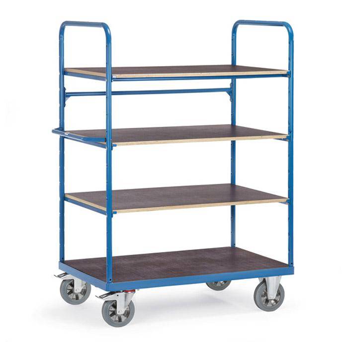 Etagenwagen - mit 4 Böden aus Holz - Höhe 1800 mm