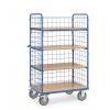 Etagenwagen - 4 Böden aus Holz - 3 Drahtgitterwände - 600 kg