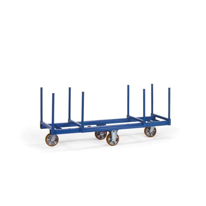 Langmaterial-Wagen - Tragkraft 1200 kg - mit Rungen 500 mm lang