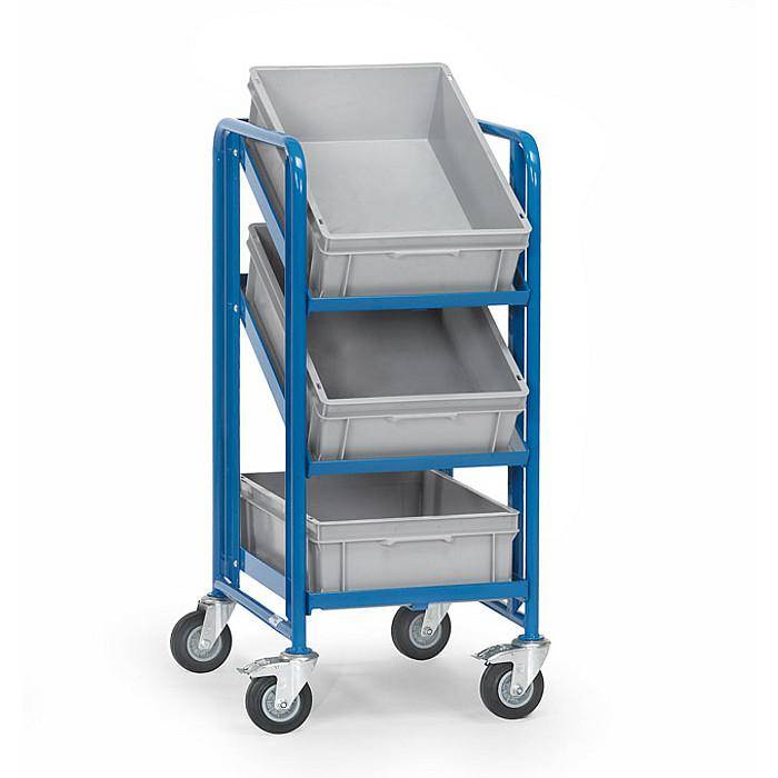 Eurokastenwagen - mit 3 offenen Etagenrahmen - 3 Eurokästen