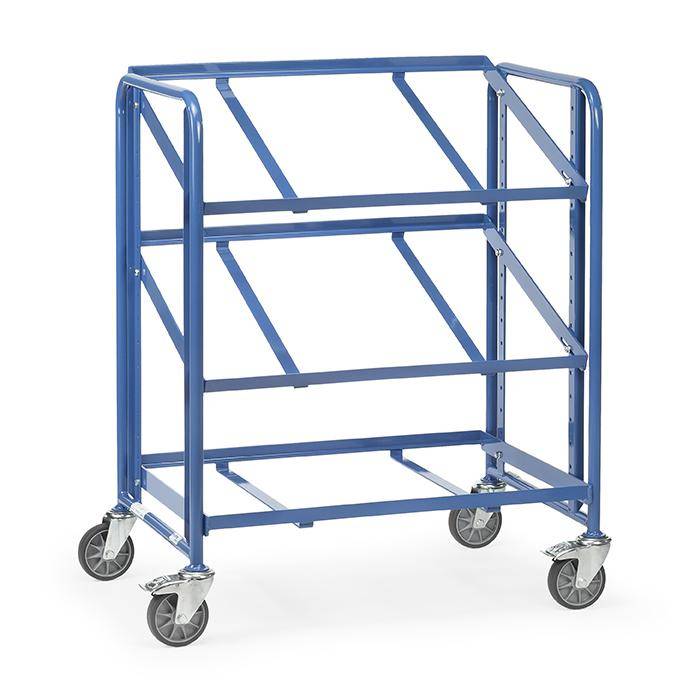 Eurokastenwagen - mit 3 offenen Etagenrahmen für je 2 Eurokästen