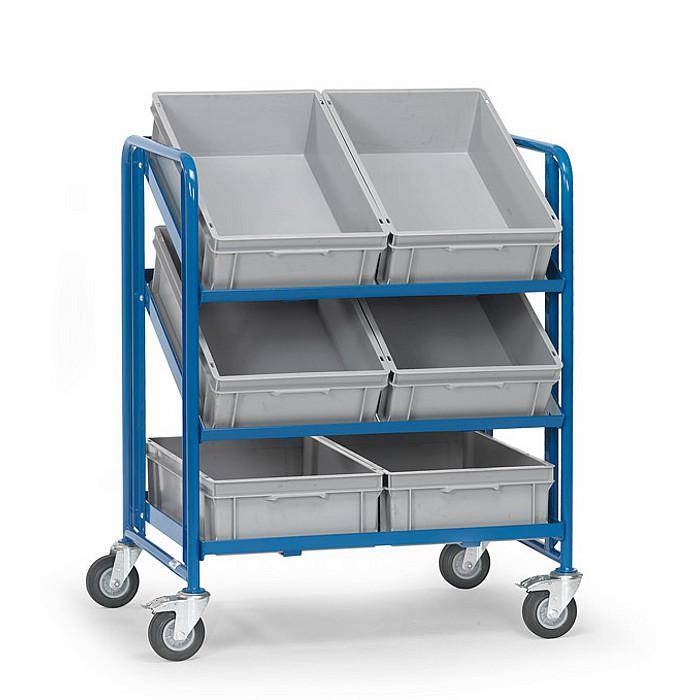 Eurokastenwagen - mit 3 offenen Etagenrahmen - 6 Eurokästen