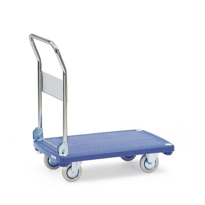 Kunststoffplattenwagen - mit klappbaren Rohrschiebebügel