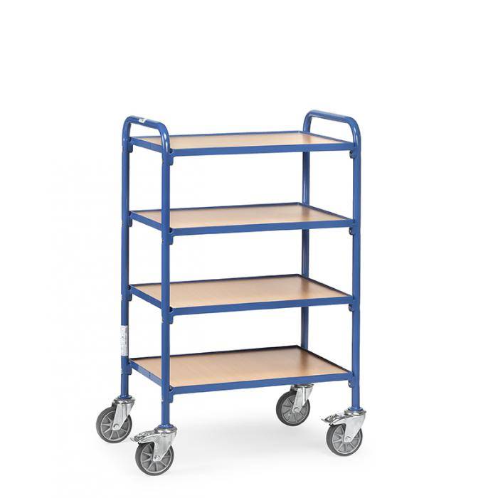 Beistellwagen - mit 4 Böden aus Holz - Länge 630 mm