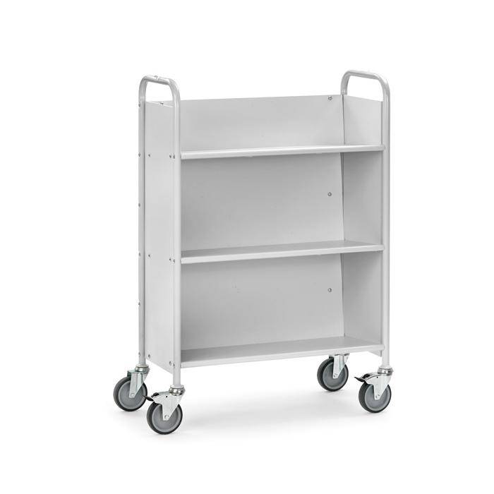 Bürowagen - 150 kg - mit 3 geneigten Böden und 3 geschlossenen Wänden