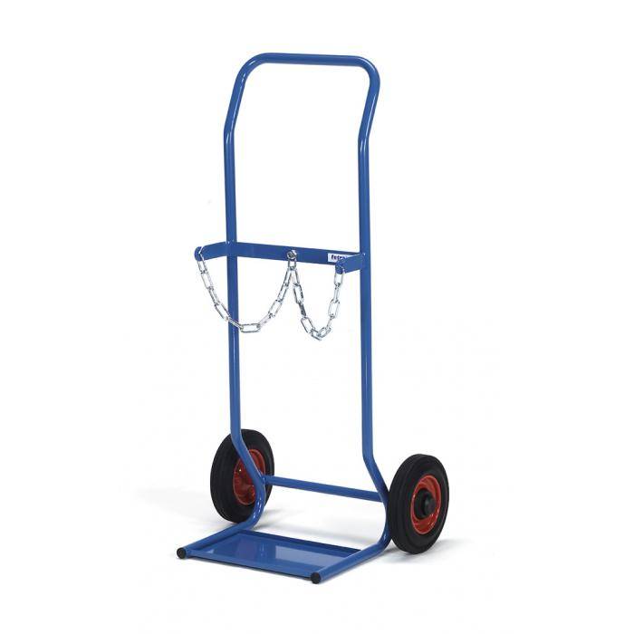 Stahlflaschenkarre - für 2 Stahlflaschen à 10 Liter Inhalt - Ø 140 mm