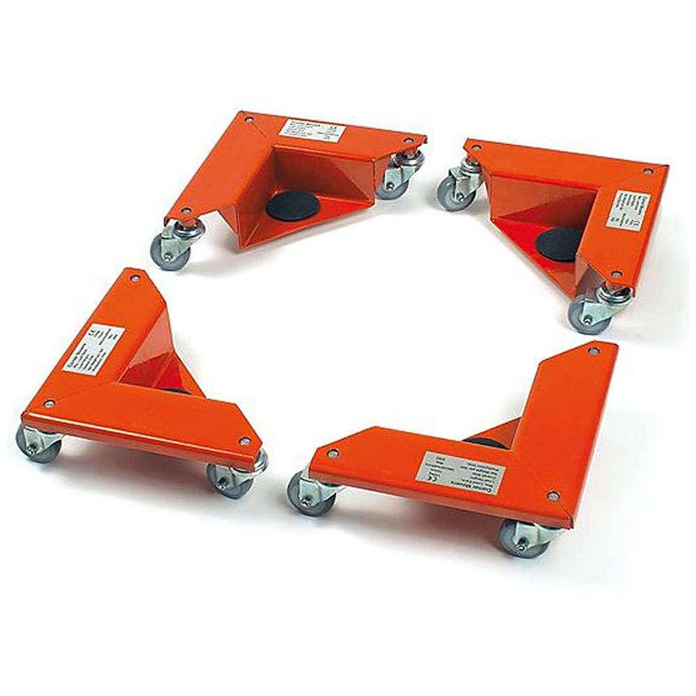 Eckenroller - je 3 Lenkrollen - Tragkraft je 150 kg - im Koffer