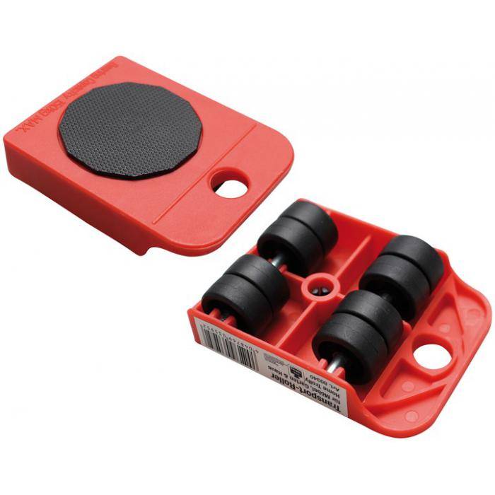 Transport-Roller - max. Traglast 150 Kg - mit Zugöse - 80 x 105 x 30 mm