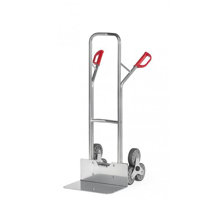 Alu-Treppenkarre - 200 kg - dreiarmige Rad-Sterne - breite Schaufel