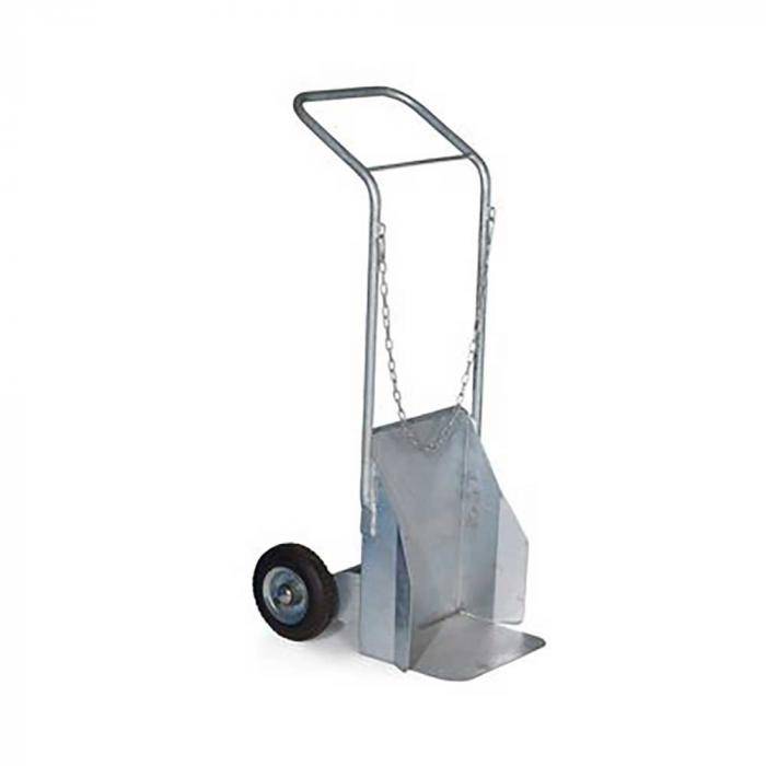 Stahlflaschenwagen BK-60 - Stahl verzinkt - Luft-Bereifung - für 1 Flasche