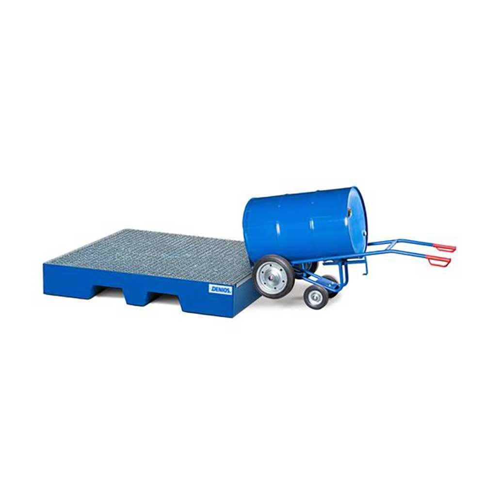 Fasskarre FKR-S2 - Stahl lackiert - Luft-Bereifung - 2 Stützräder - für 200 und 220-Liter-Fässer