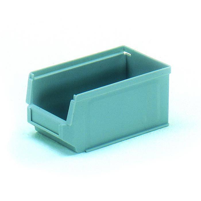 Sichtlagerkasten - Kunststoff - Farbe grau - Außenmaße (L x B x H) 170/145 x 102 x 78 mm