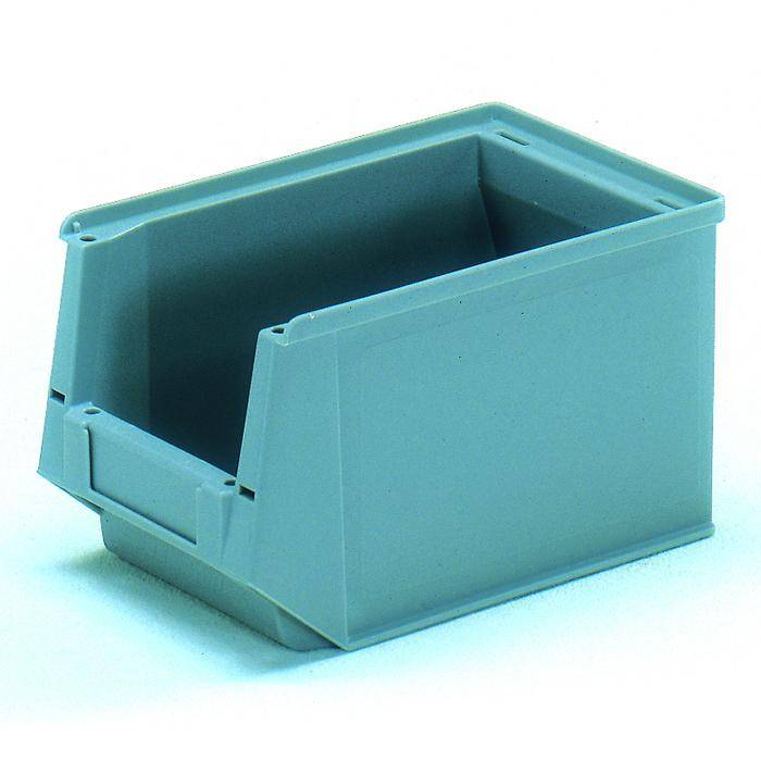 Sichtlagerkasten - Kunststoff - Farbe grau - Außenmaße (L x B x H) 230/200 x 147 x 132 mm