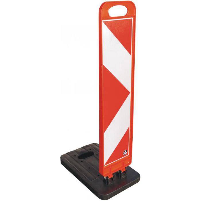 Klappbake "Speedy" - mit Pfeil - retroreflektierend - Maße 310 x 1040 mm