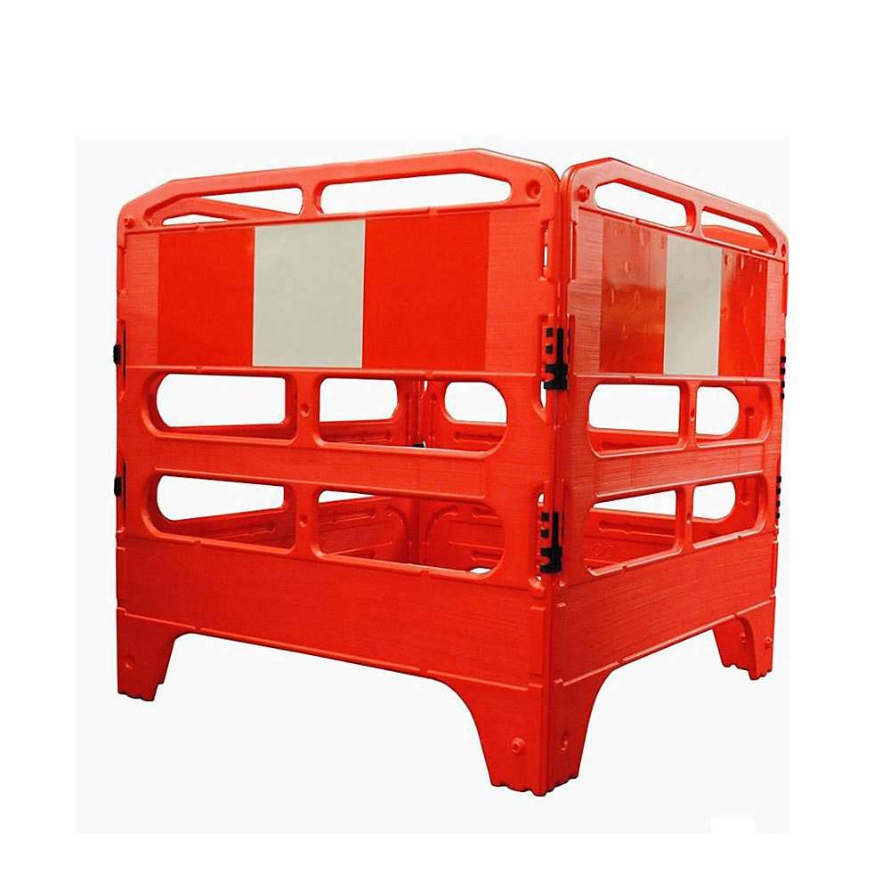 Schachtabsperrung aus Kunststoff - 1000 x 1000 x 20 mm - rot-weiß reflektierend