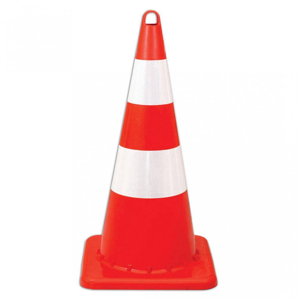 Leitkegel - hart - PPC retroreflektierend - Höhe 75 cm