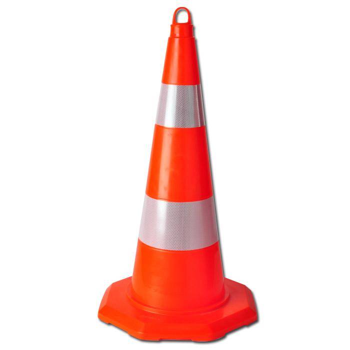 Achteckkegel "TEMKA" - TPE - Höhe 70cm retroreflektierend - Maße - 700 mm