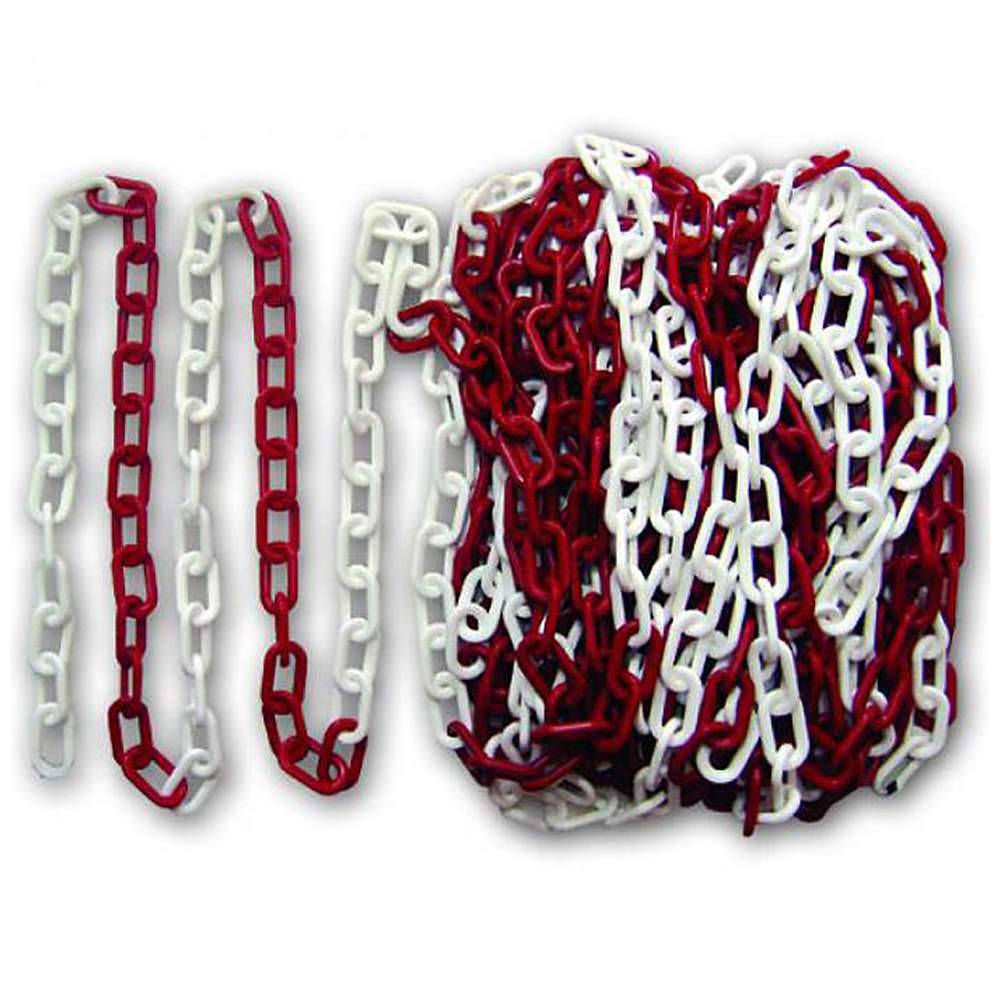Kunststoffkette "POLLUX" Länge 25 m - rot / weiß