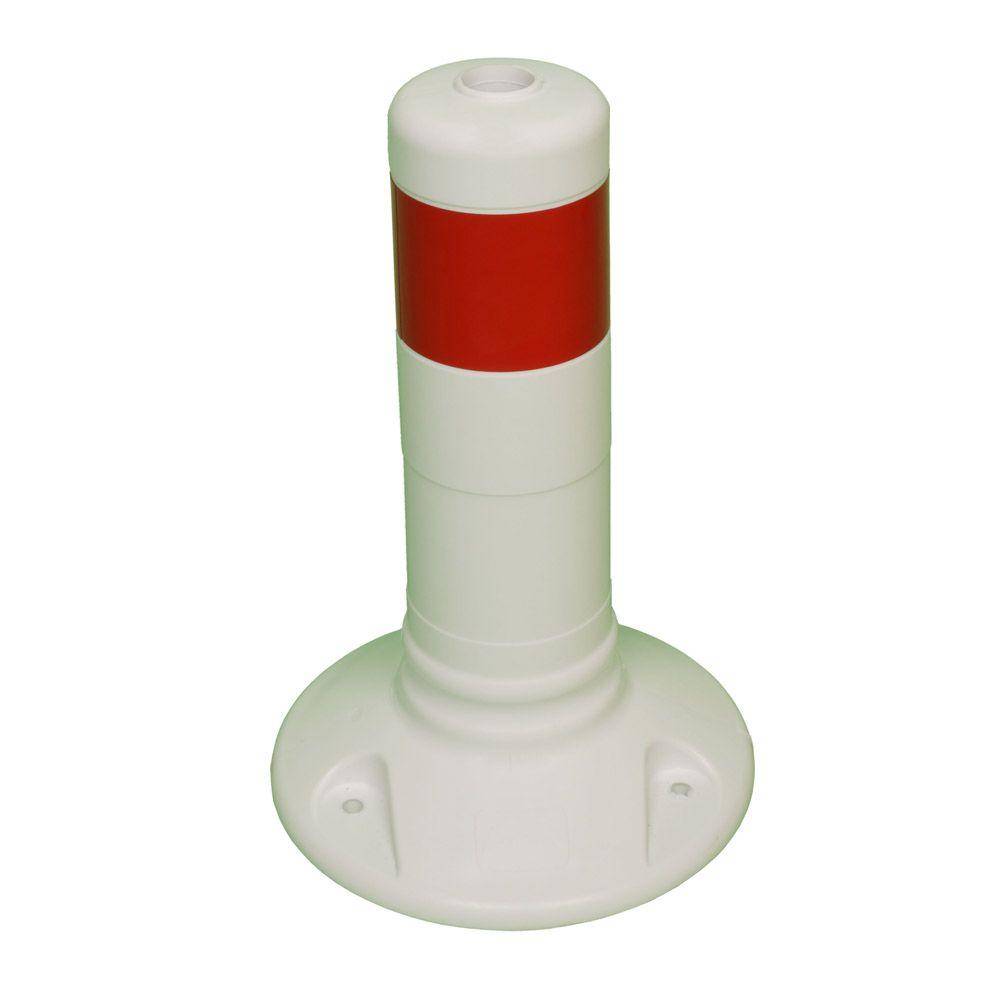 Absperrpfosten - Ø 80 - Höhe 300 mm - flexibel - weiss reflektierend - Material PUR