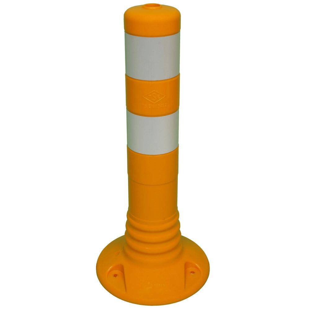 Absperrpfosten - Ø 80 - Höhe 450 mm - flexibel - gelb reflektierend - Material PUR